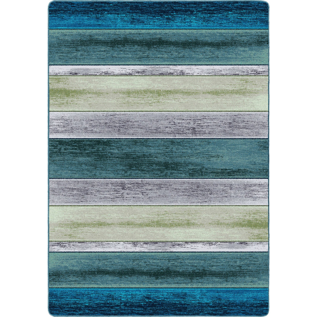 American Dakota Bungalow Stripe Aqua Rug - 0146AQU234
