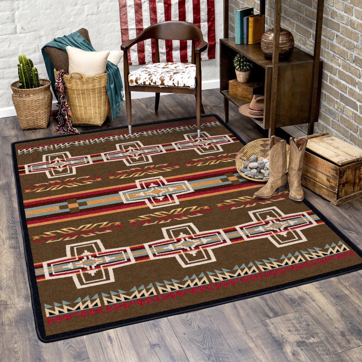 American Dakota Canyon Cross Sunset Rug