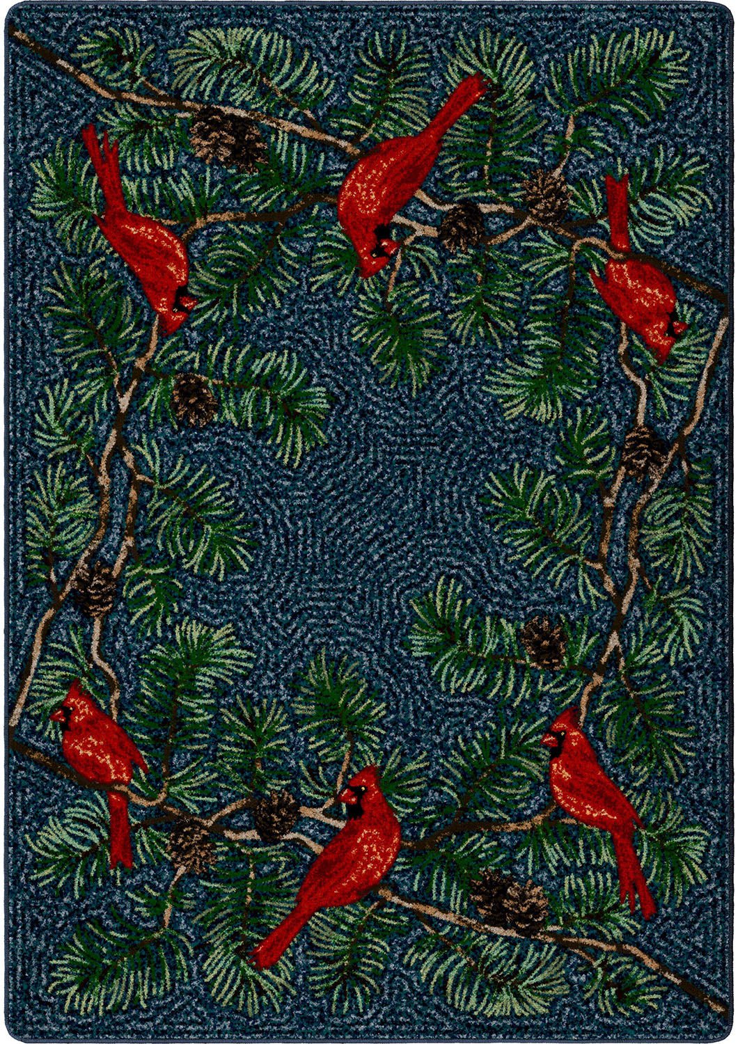 American Dakota Cardinals Navy Rug - 0518NVY234