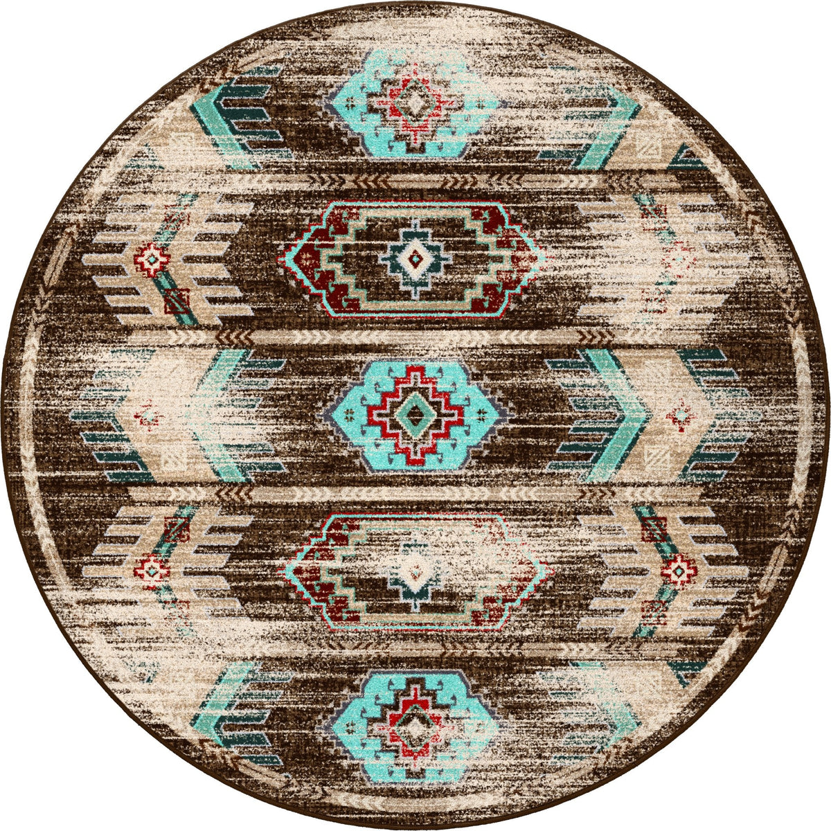 American Dakota Carlsbad Distressed Turquoise Rug - 0399DST234