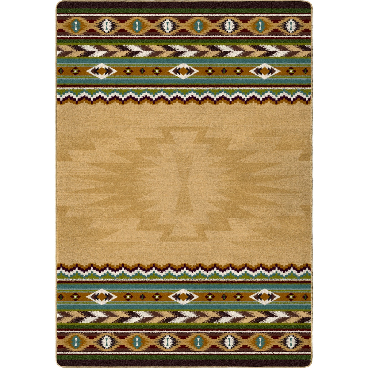 American Dakota Cinnabar Tan Rug