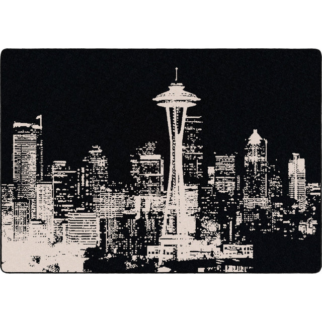 American Dakota Cityscape Black Rug - 0131BLK200