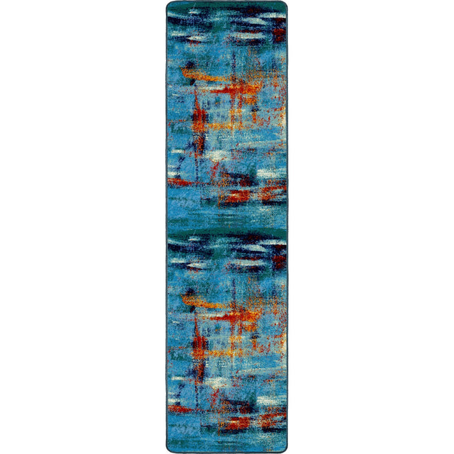 American Dakota Coastal Canvas Aqua Rug - 0303AQU234