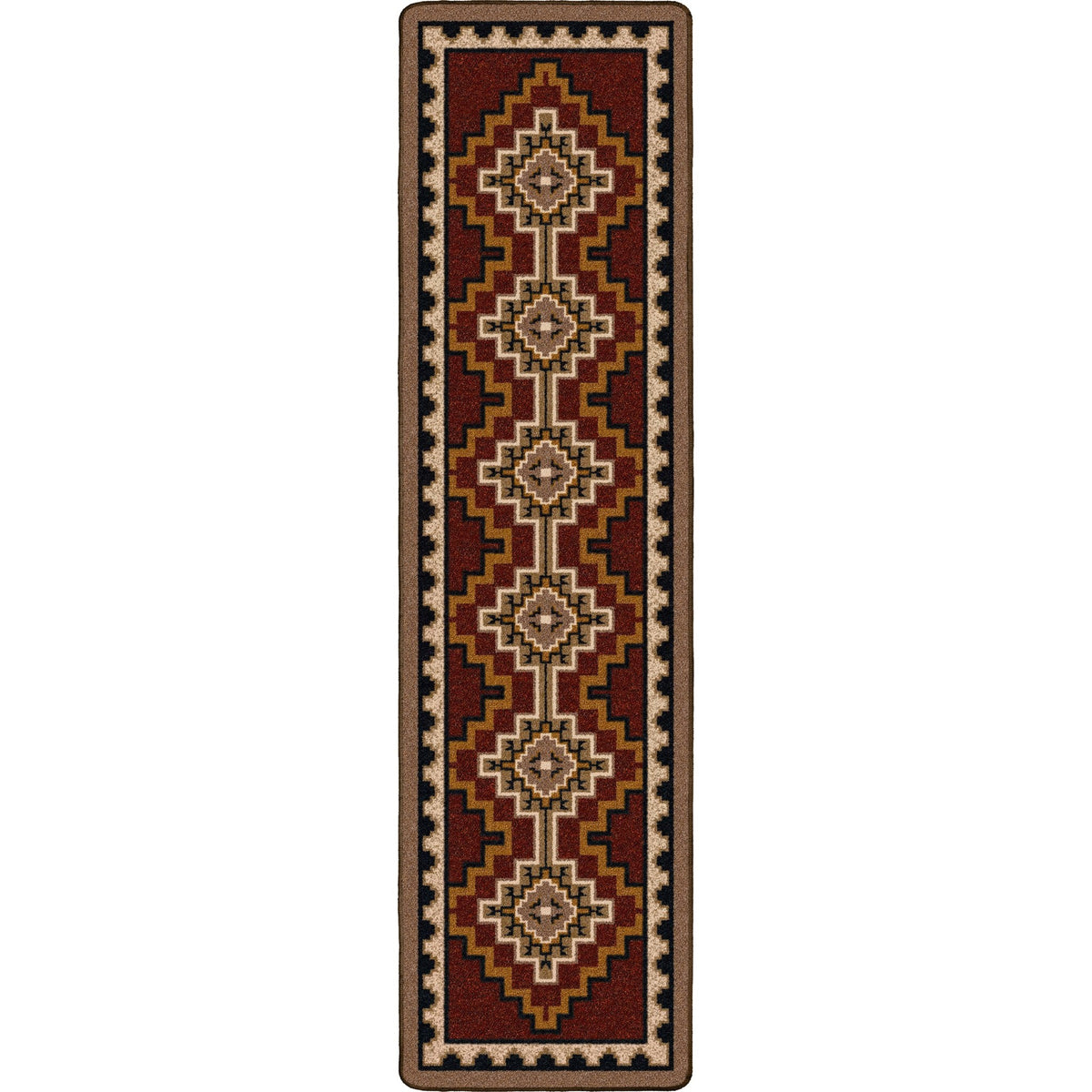 American Dakota Council Fire Red Rug