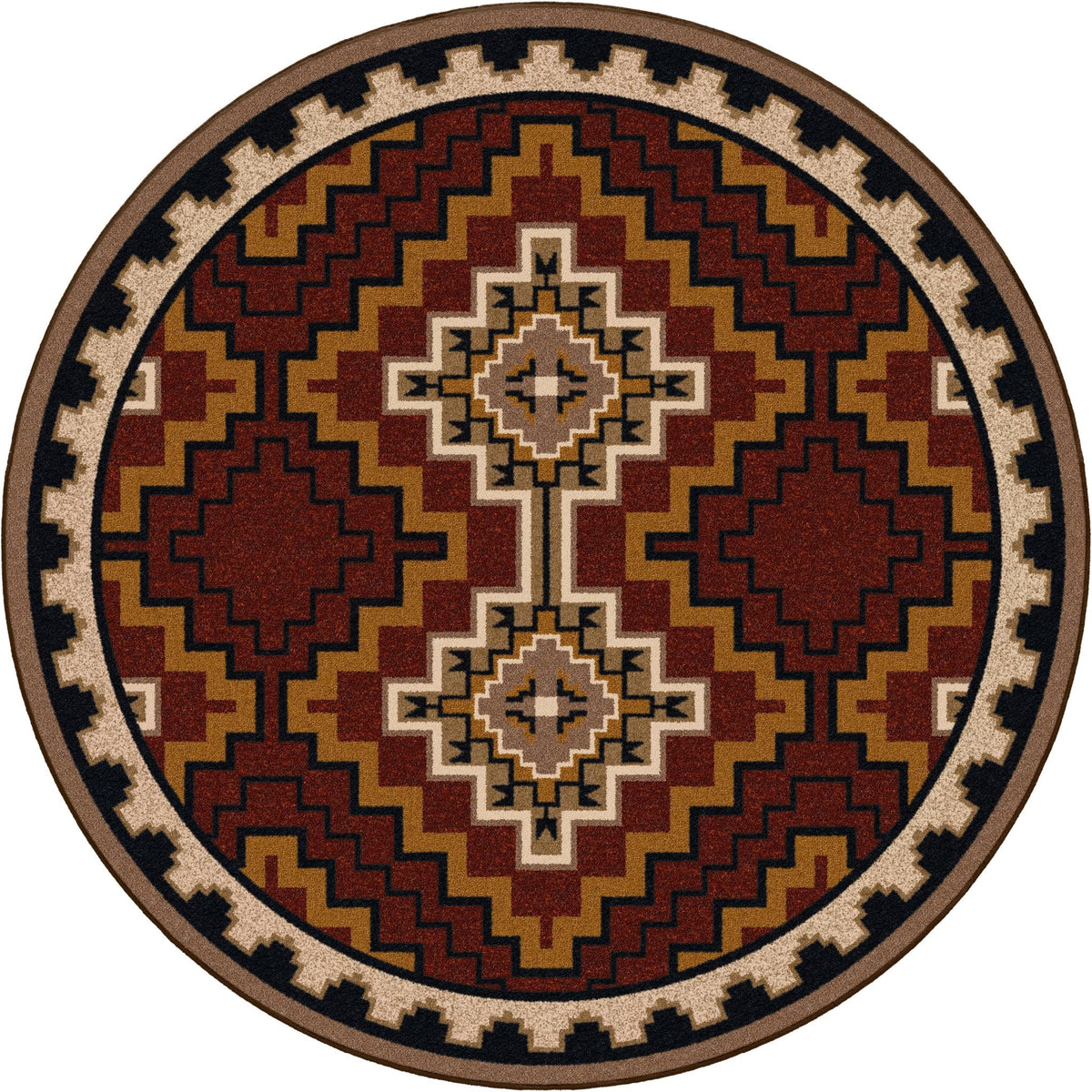 American Dakota Council Fire Red Rug