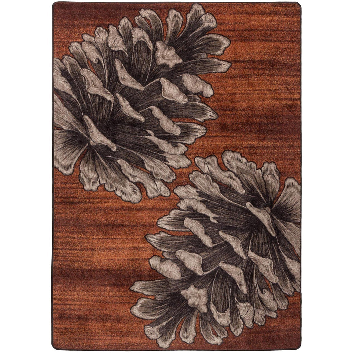 American Dakota Courting Pine Cones Rust Rug - AMZ0324RST234