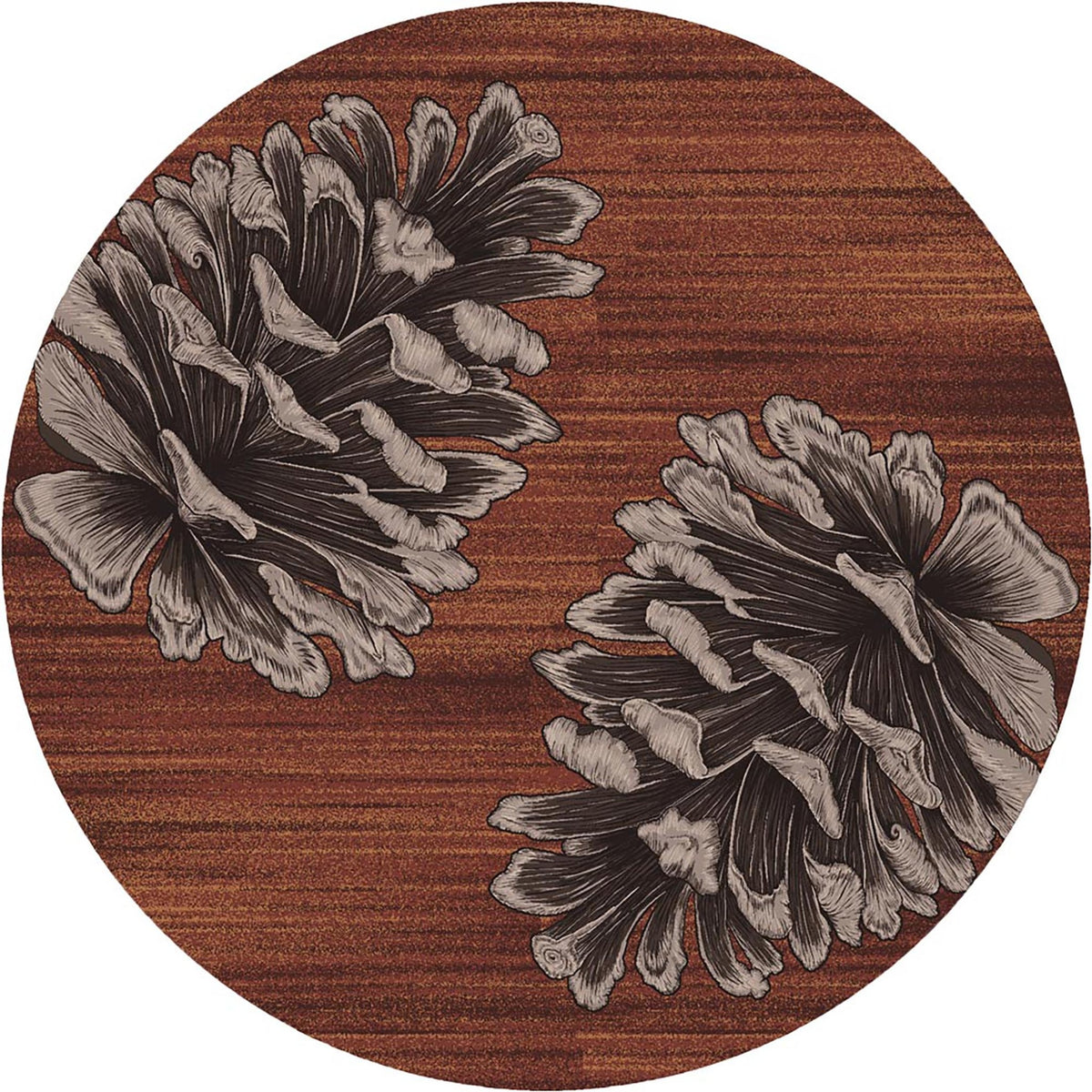 American Dakota Courting Pine Cones Rust Rug - AMZ0324RST234