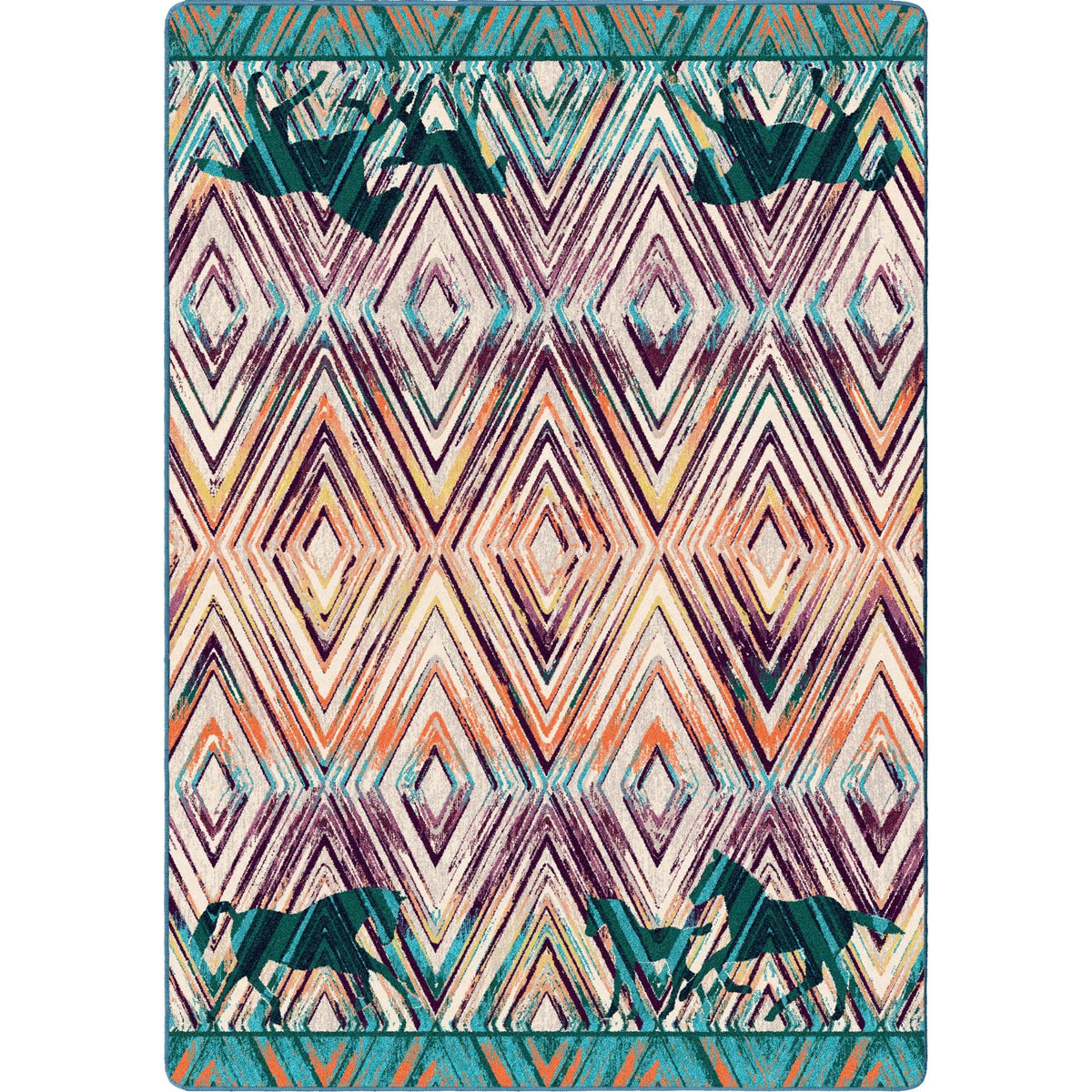 American Dakota Cowboy Love OKA Multi Rug - OKA0349MUL234