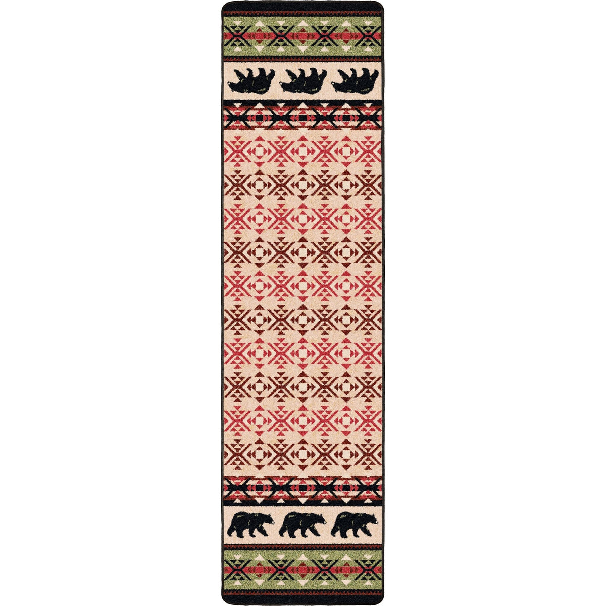 American Dakota Cozy Bears Burnt Red Rug - 0187BRD234