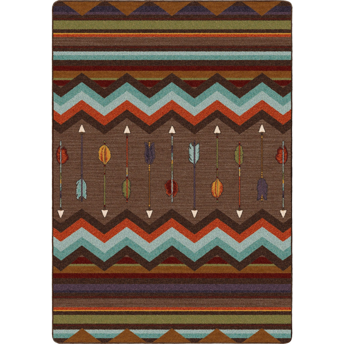 American Dakota Cresting Fletcher Rainbow Rug