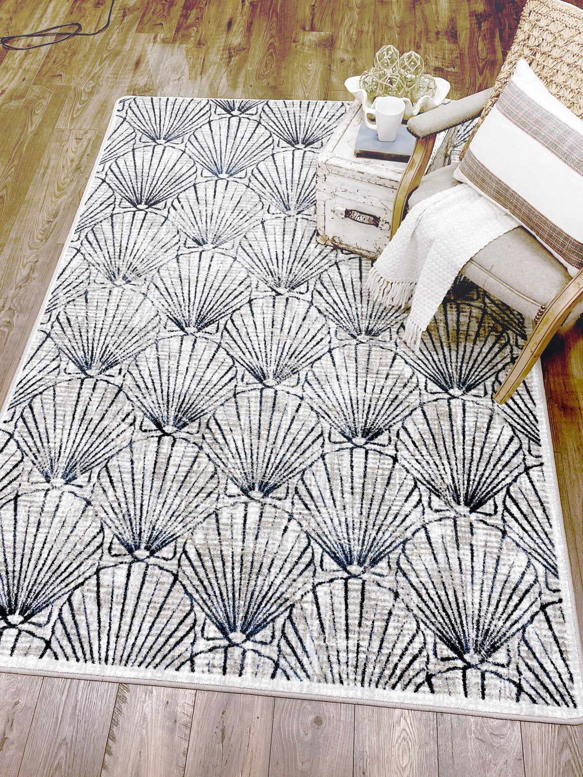 American Dakota Deco Shells Natural Rug - 0497NAT234