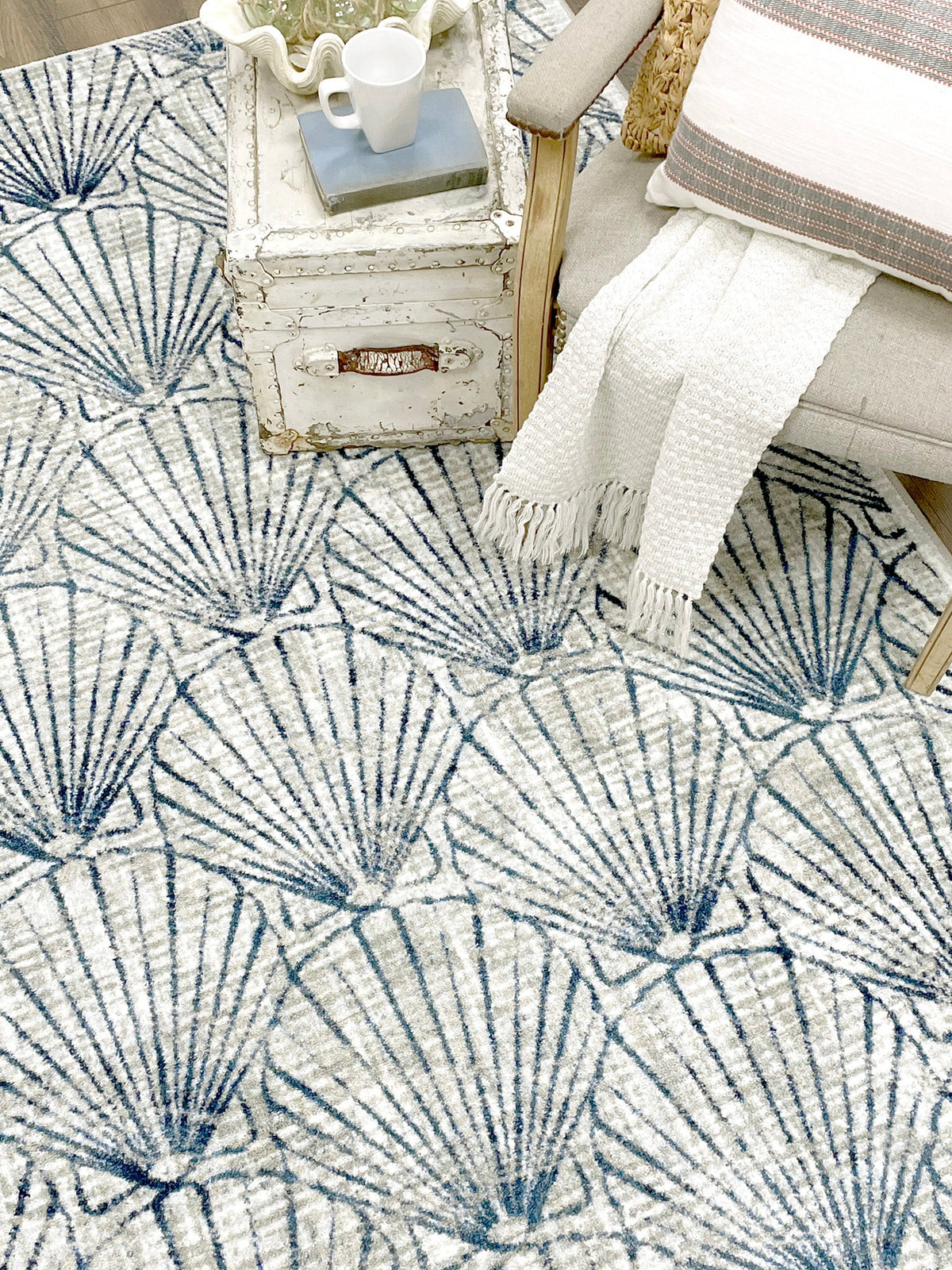 American Dakota Deco Shells Natural Rug - 0497NAT234