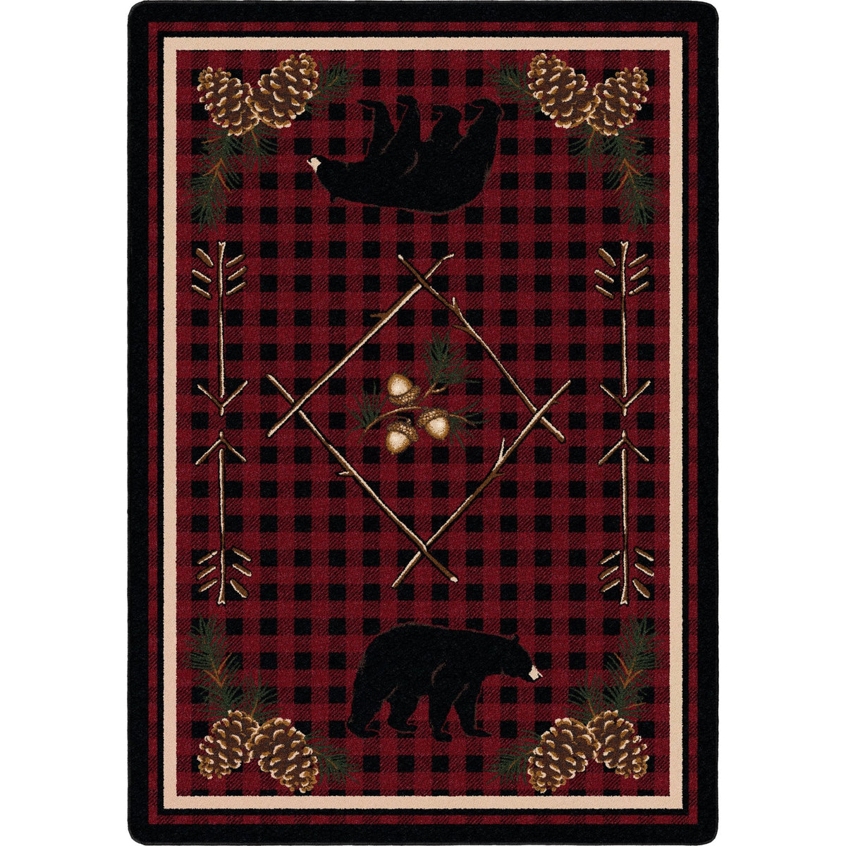American Dakota Deep Woods Red Rug - 0173RED234