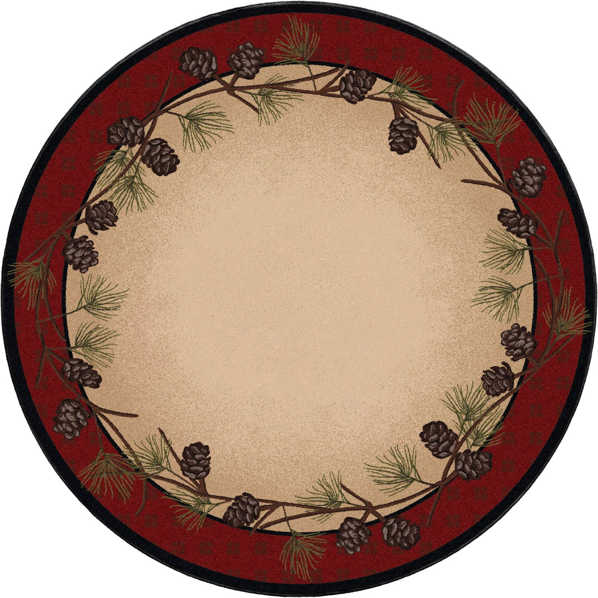 American Dakota Delicate Pines Red Plaid Rug - 0179RPL234