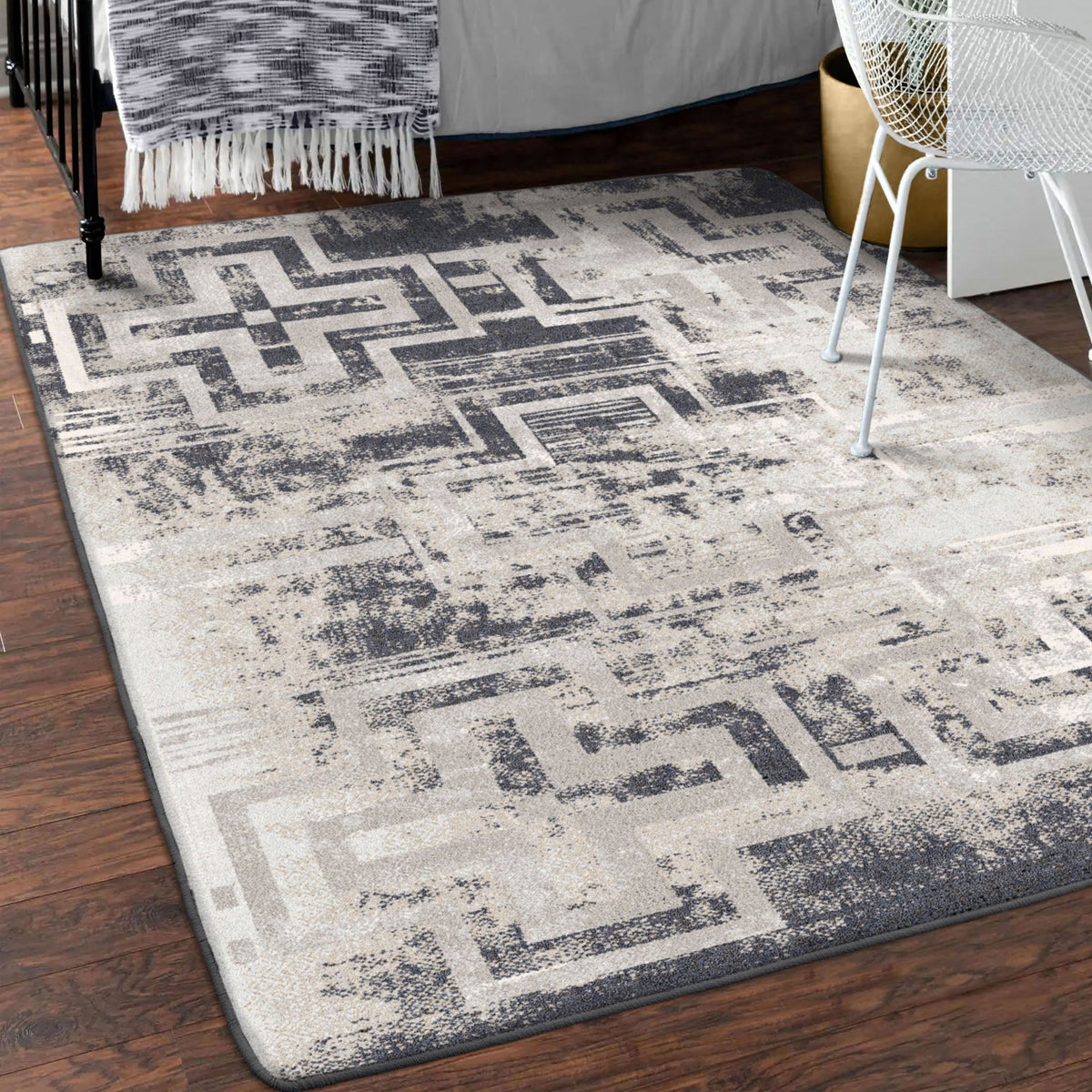 American Dakota Distressed Bounty Asphalt Rug - 0400ASP234