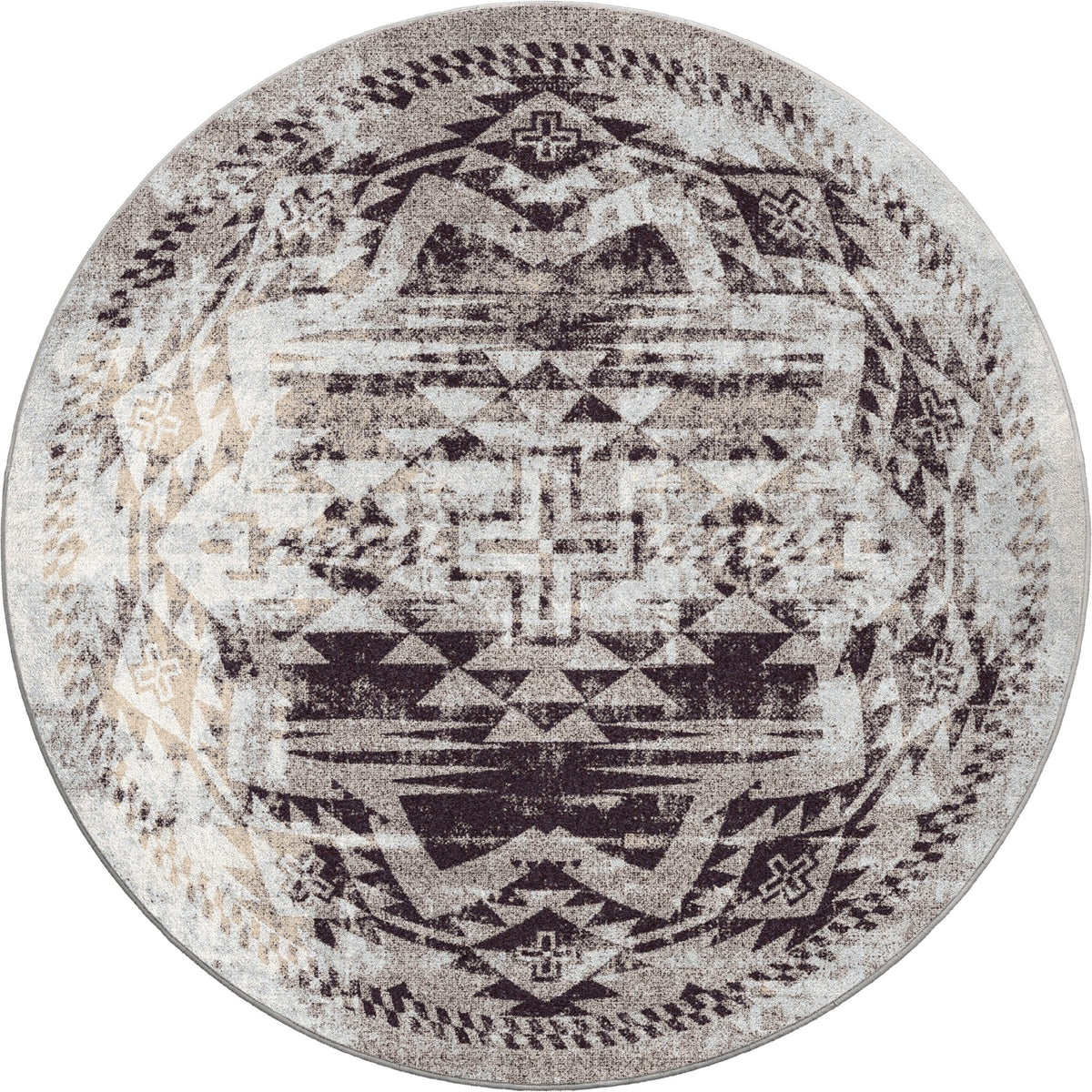 American Dakota Distressed Rustic Cross Sandstone Rug - 0425SAN234