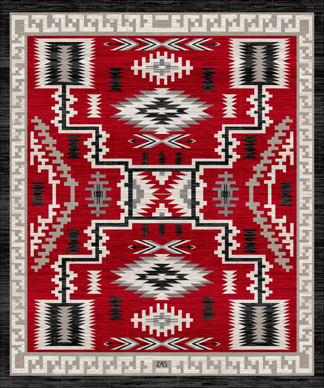 American Dakota Dream Receiver Red Rug - 0656RED234
