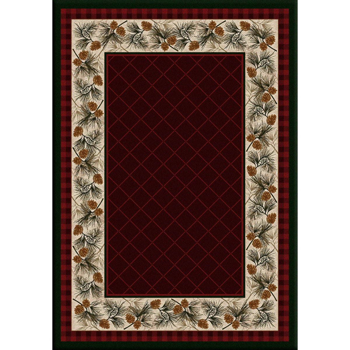 American Dakota Evergreen Garnet Rug - 0121GAR234