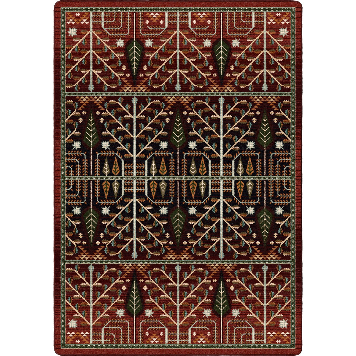 American Dakota Flourish Forest Garnet Rug - 0686GAR234