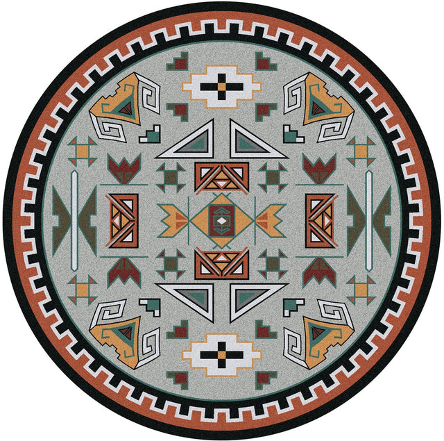 American Dakota Four Rams OKA Rust Rug