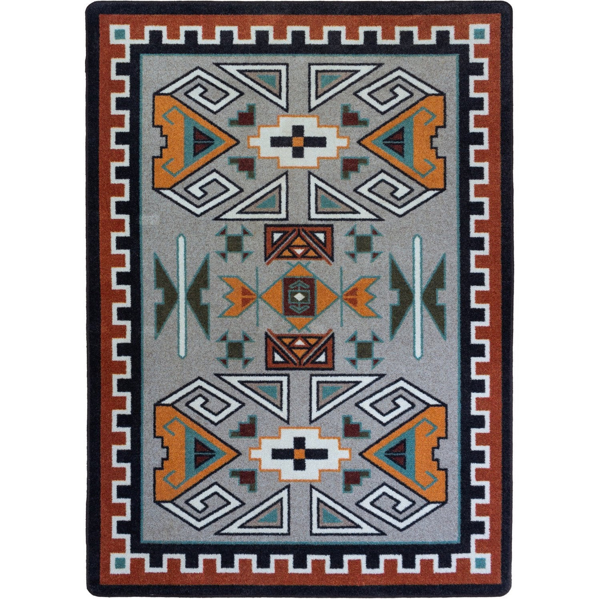 American Dakota Four Rams OKA Rust Rug