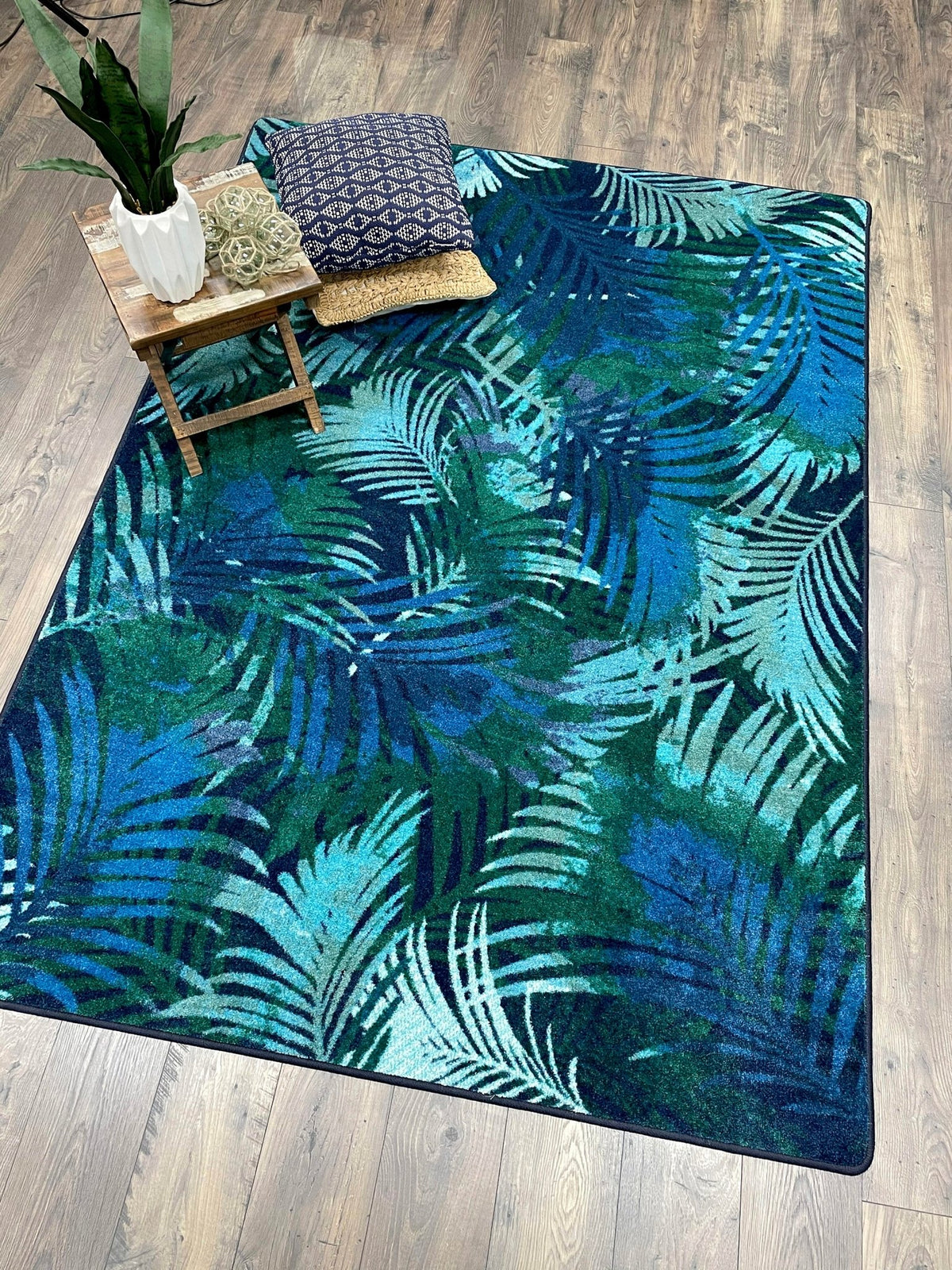 American Dakota Fronds Green Rug - 0515GRN234
