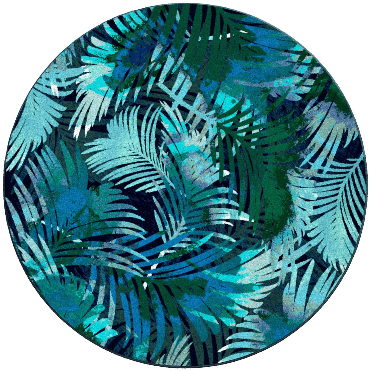 American Dakota Fronds Green Rug - 0515GRN234