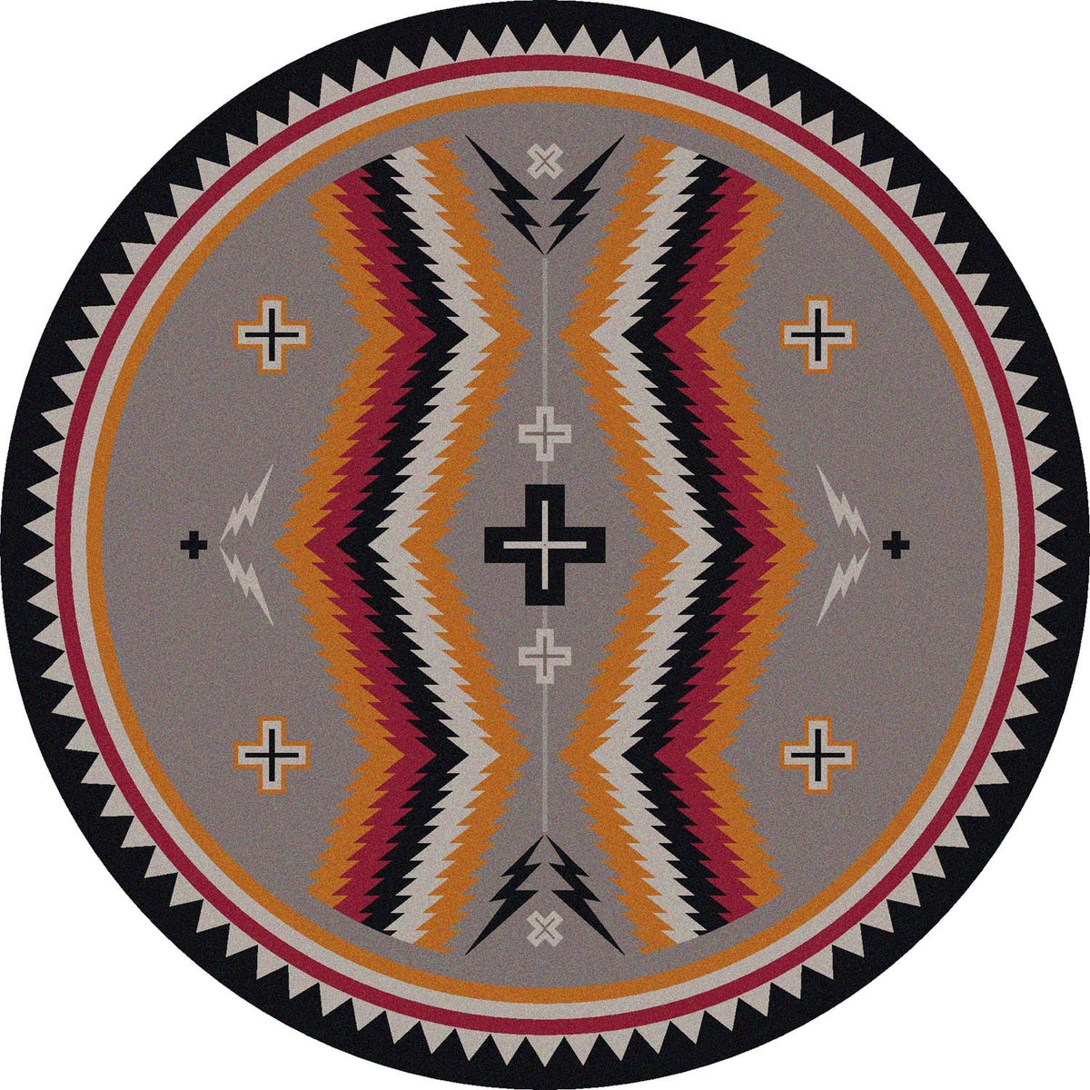 American Dakota Fury Peaks Black Frame Rug - S0230BKF234