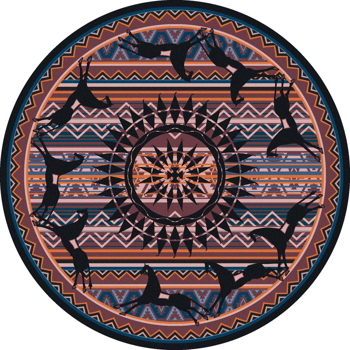 American Dakota Ghost Rider Plum Rug