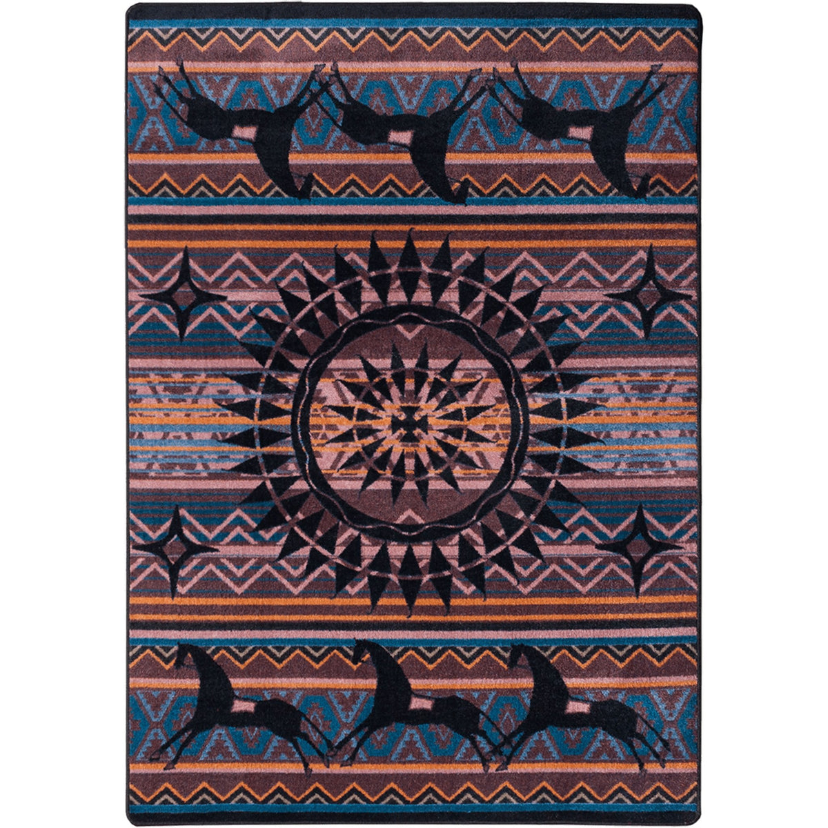 American Dakota Ghost Rider Plum Rug