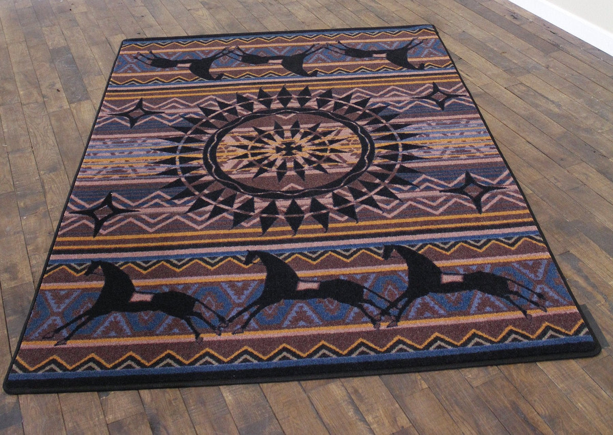 American Dakota Ghost Rider Plum Rug