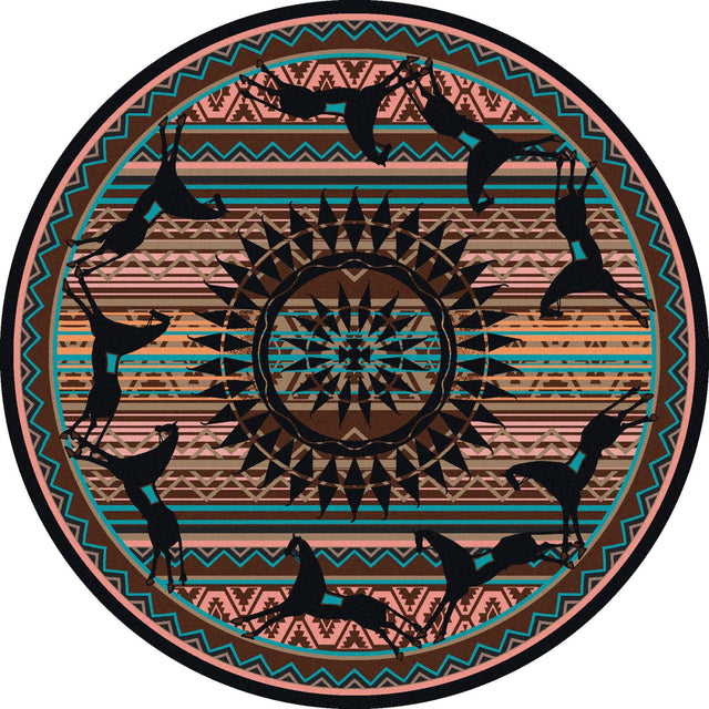 American Dakota Ghost Rider Turquoise Rug