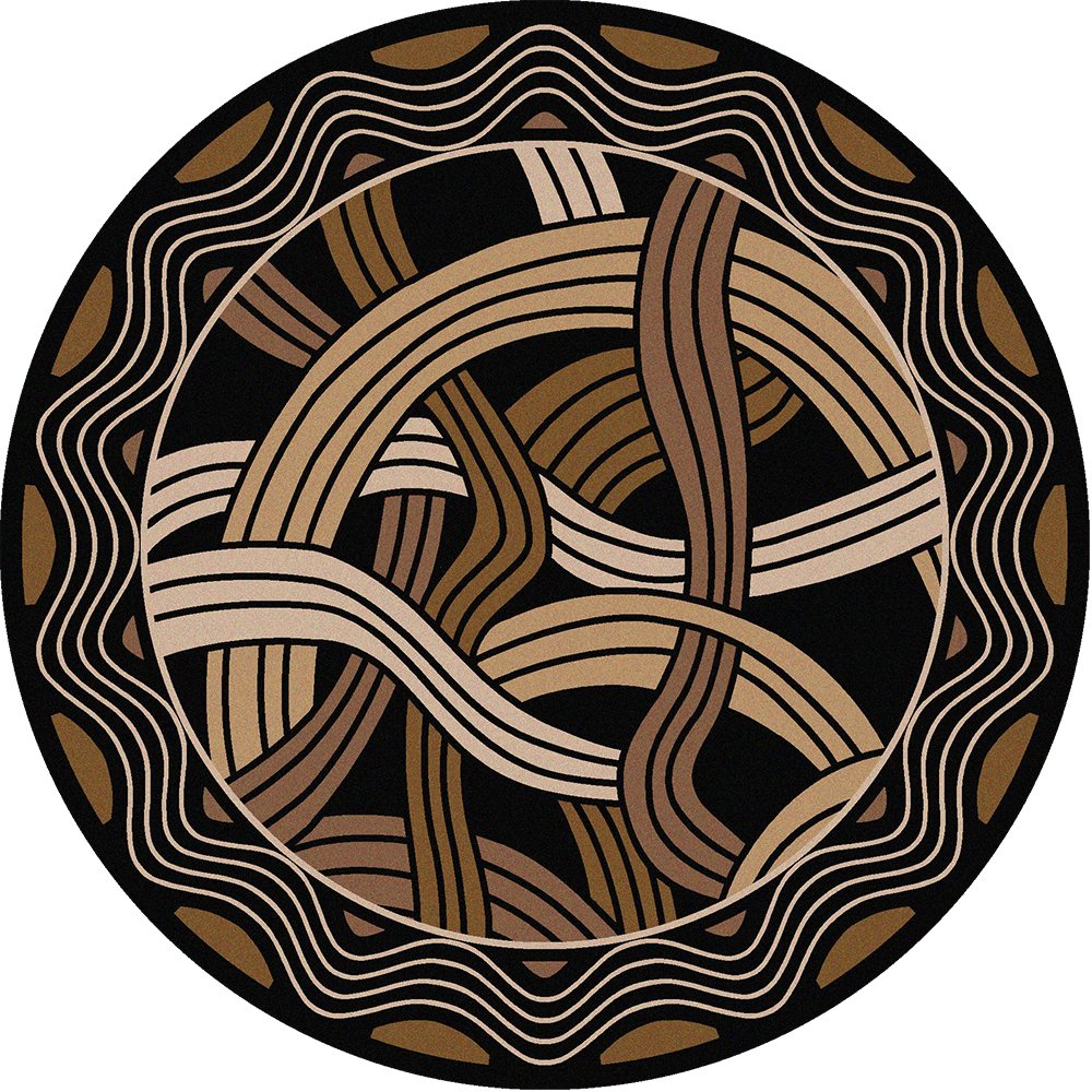 American Dakota Hand Coiled Black Rug