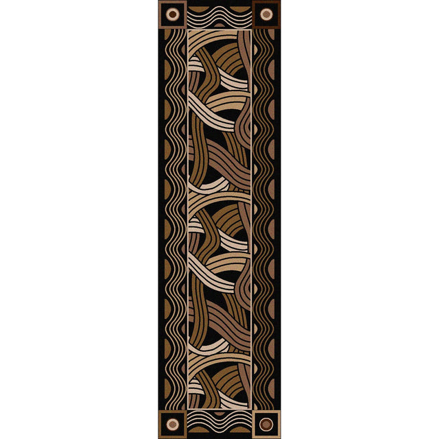 American Dakota Hand Coiled Black Rug