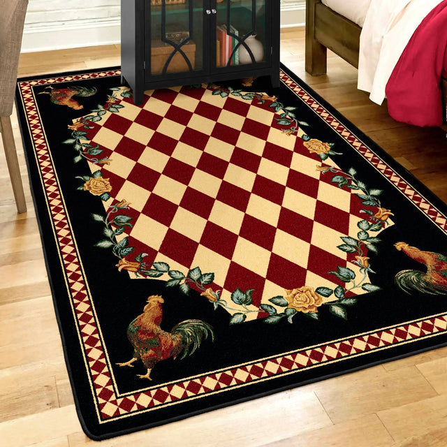 American Dakota High Country Rooster Natural Rug - 0123NAT234