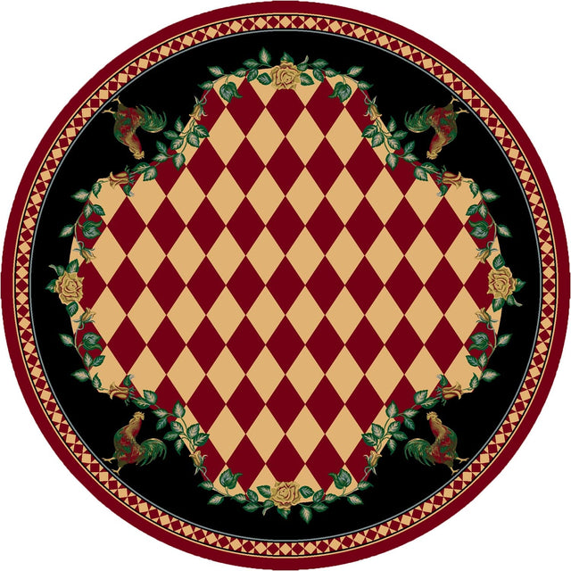 American Dakota High Country Rooster Red Rug - 0123RED234