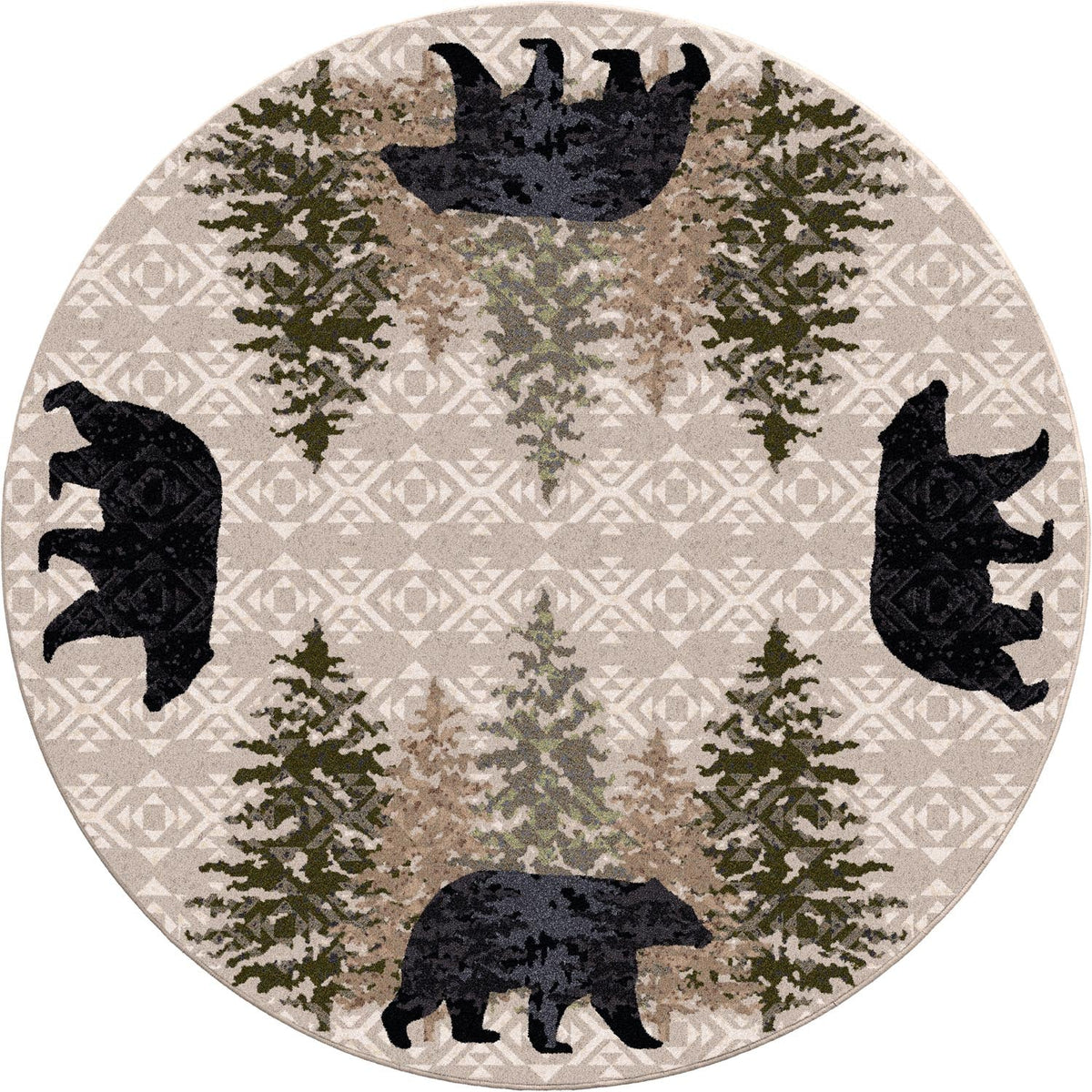American Dakota High Point Bear Stone Rug - 0420STN234