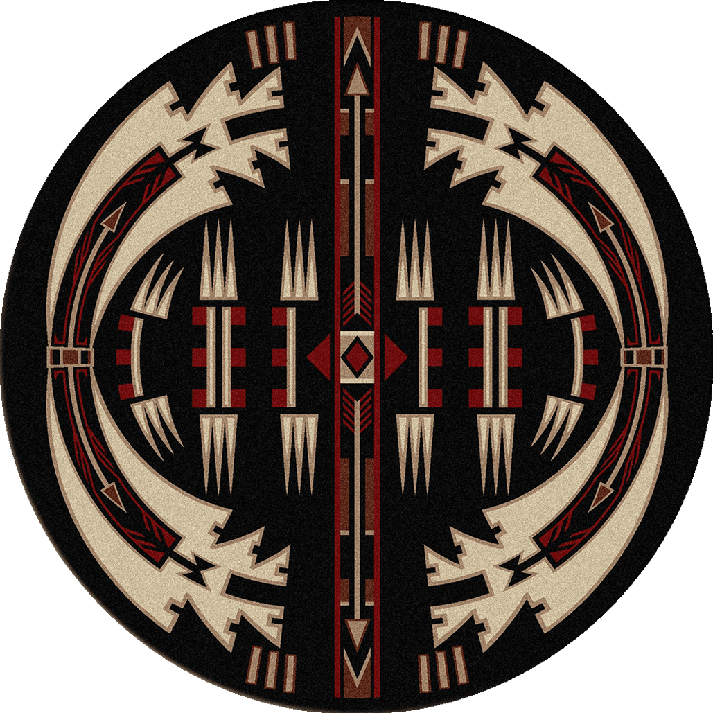 American Dakota Horse Thieves Black Rug