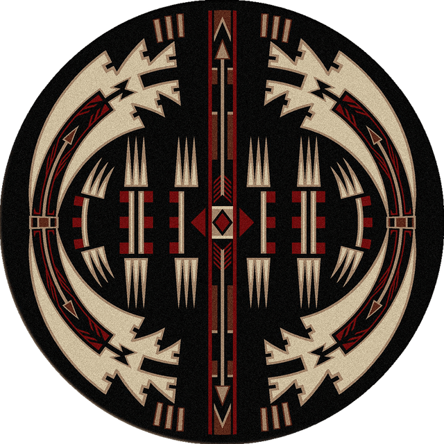 American Dakota Horse Thieves Black Rug
