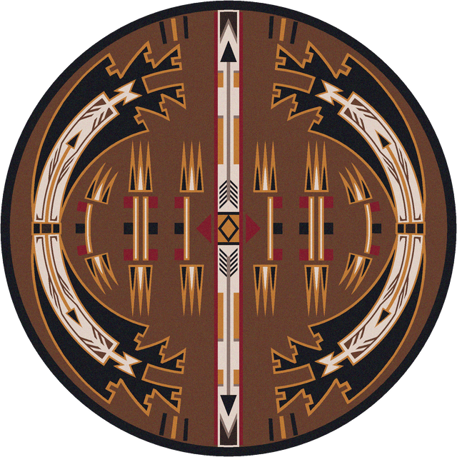 American Dakota Horse Thieves Brown Rug