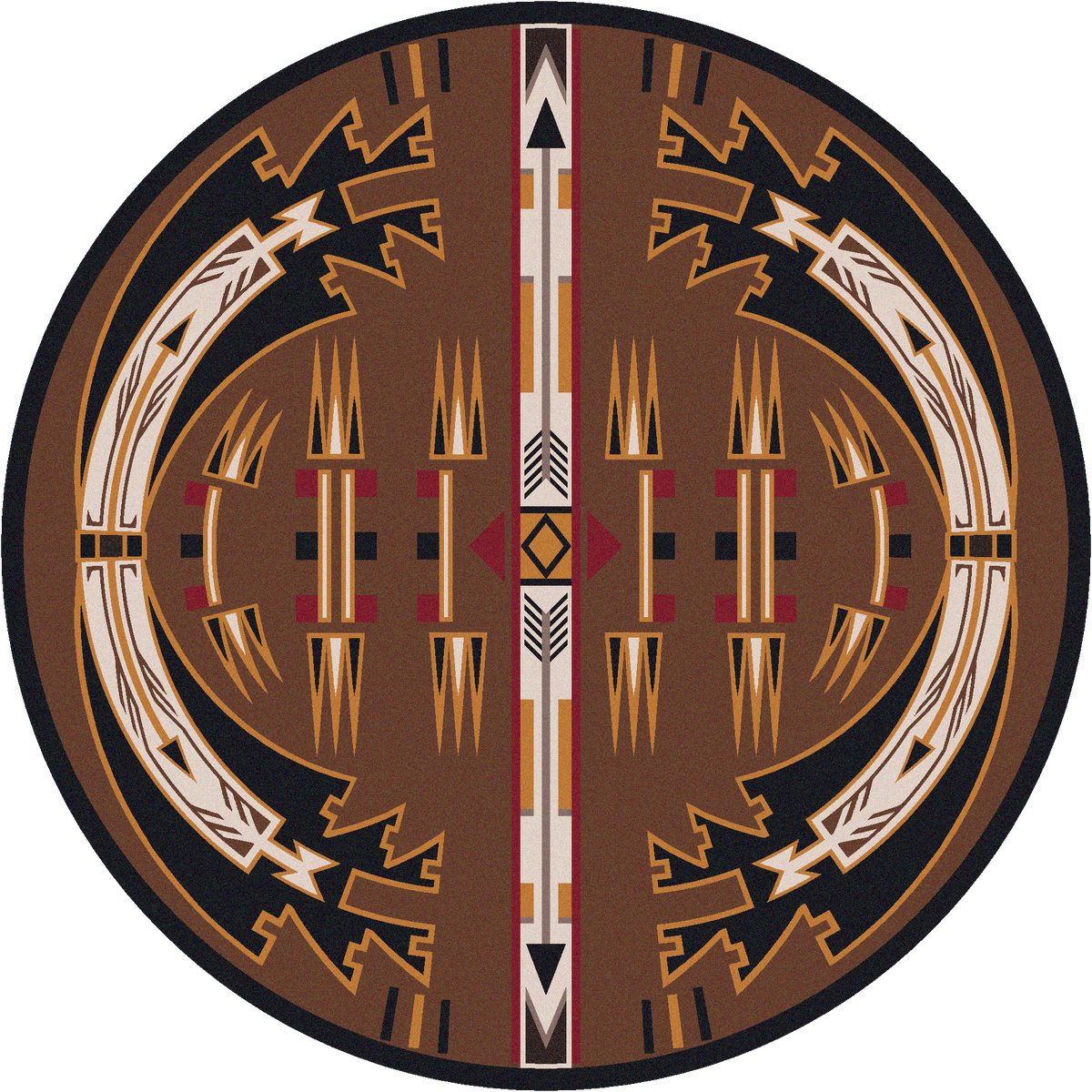 American Dakota Horse Thieves Brown Rug