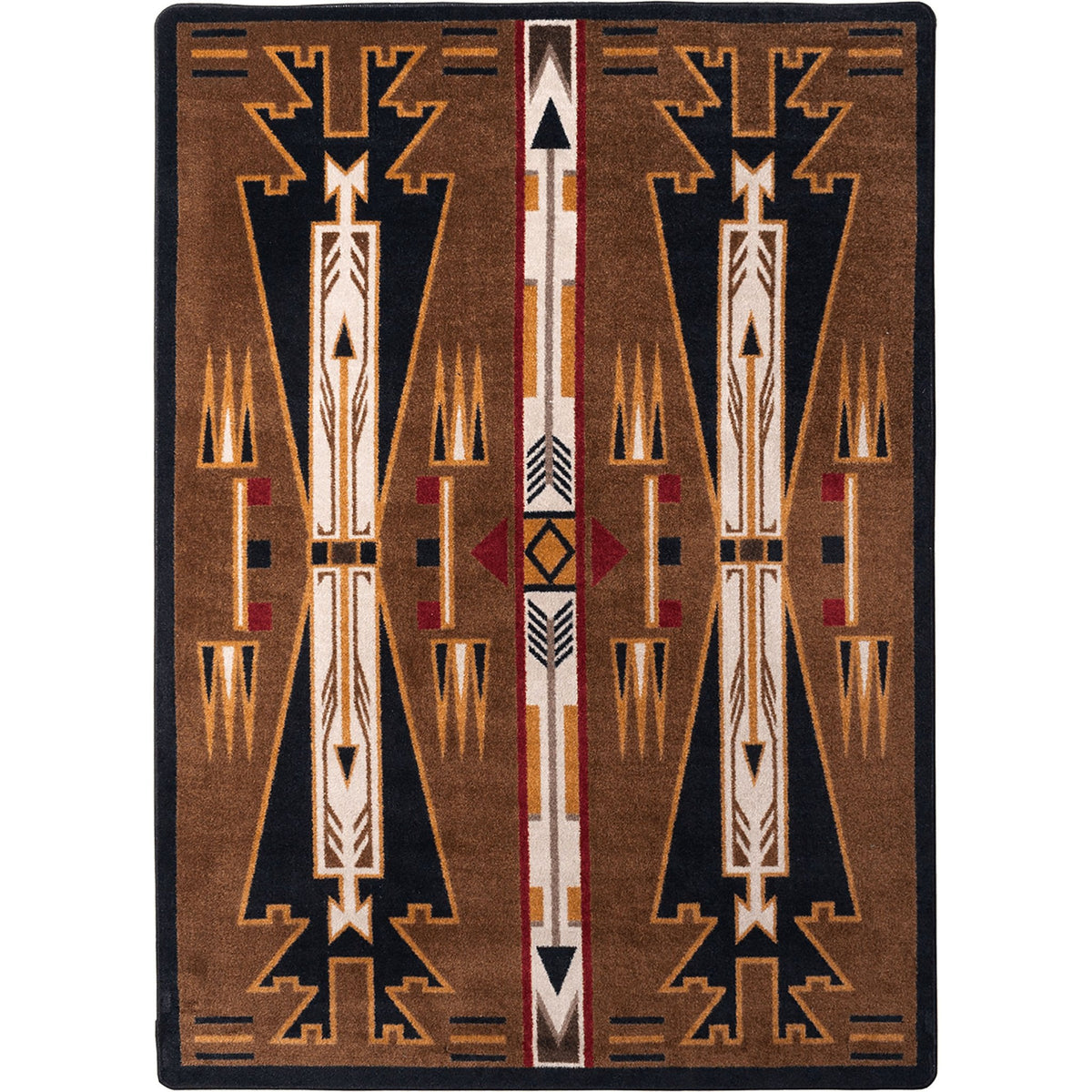 American Dakota Horse Thieves Brown Rug