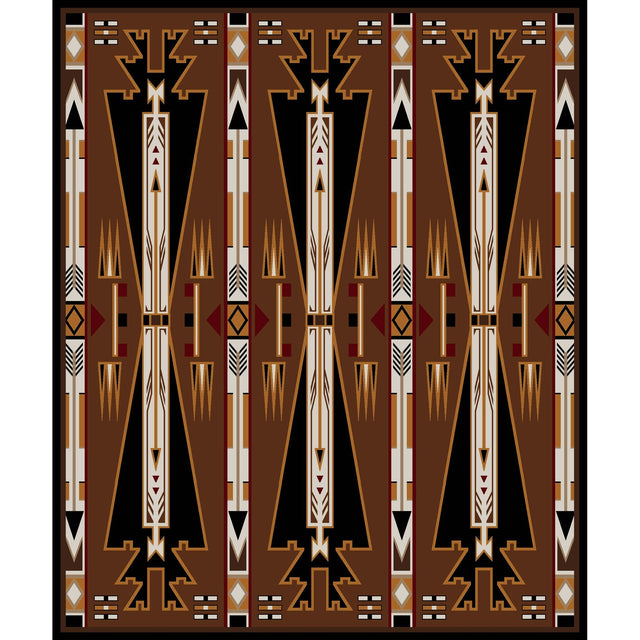 American Dakota Horse Thieves Brown Rug