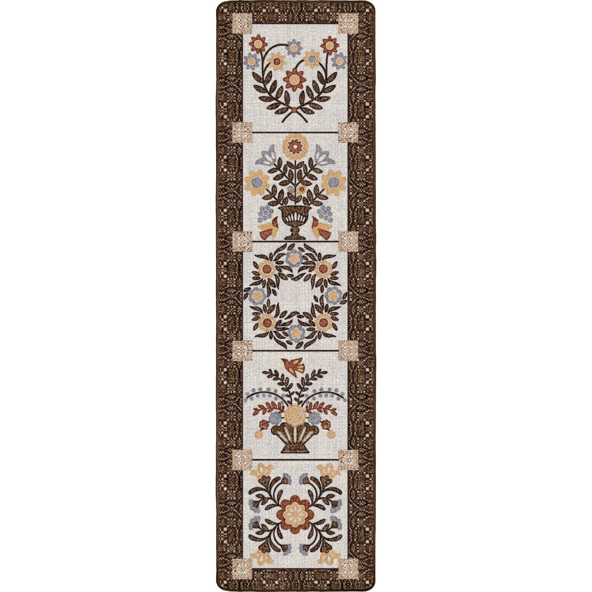 American Dakota Inspired Quilt Brown Rug - 0688BRN234