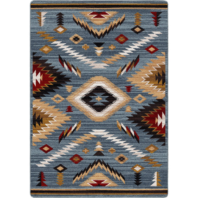 American Dakota Interlaced Horizon Gray Stone Rug - 0757GST234