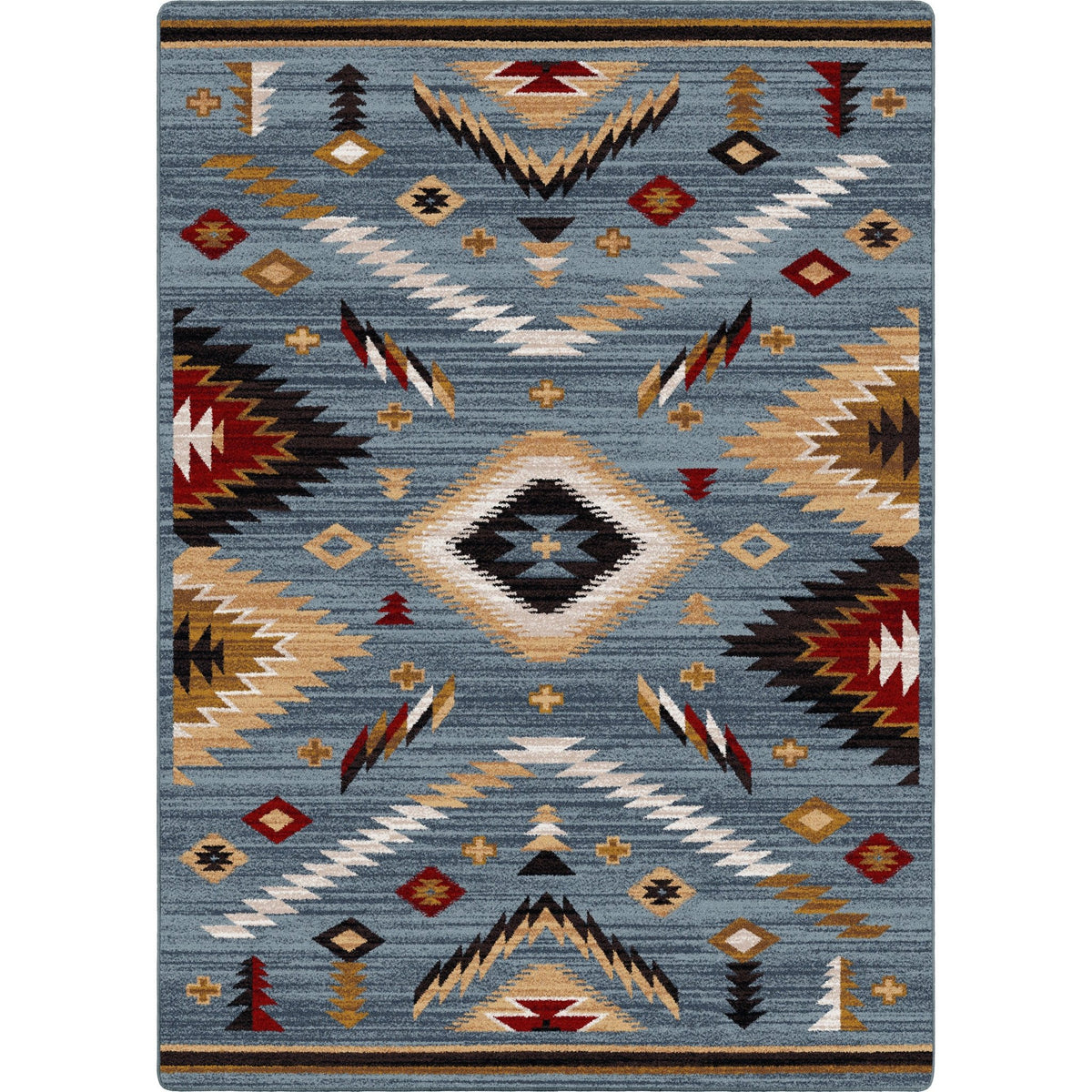 American Dakota Interlaced Horizon Gray Stone Rug - 0757GST234
