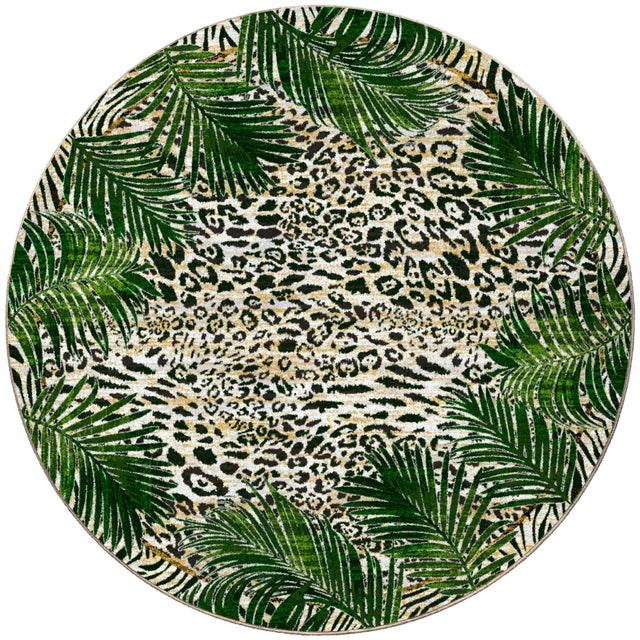 American Dakota Jungle Border Natural Rug - 0496NAT234