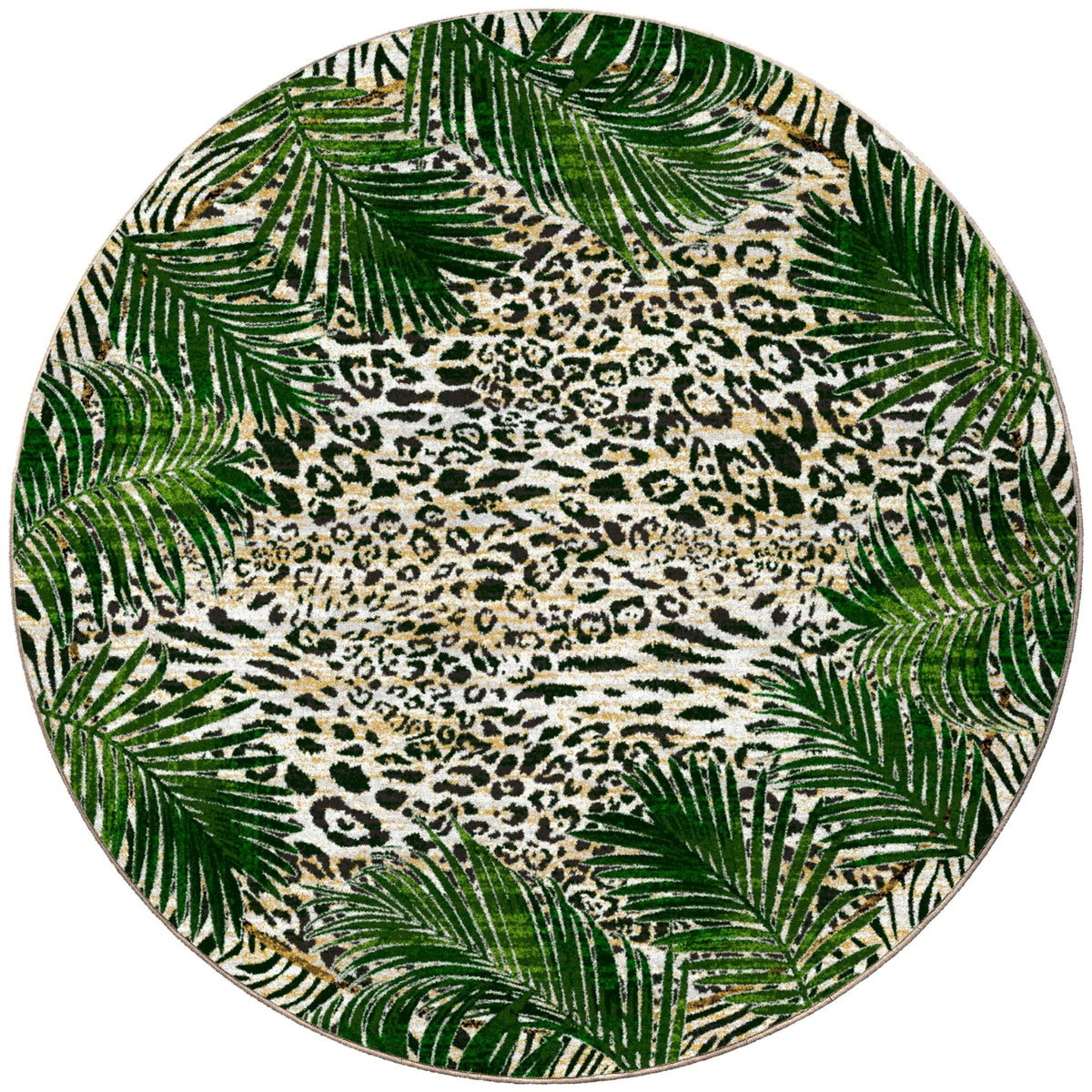 American Dakota Jungle Border Natural Rug - 0496NAT234