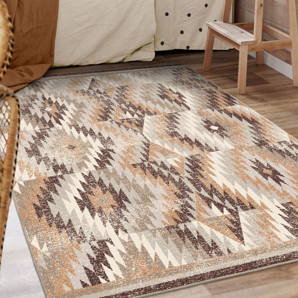 American Dakota Just Praying Distressed Natural Rug