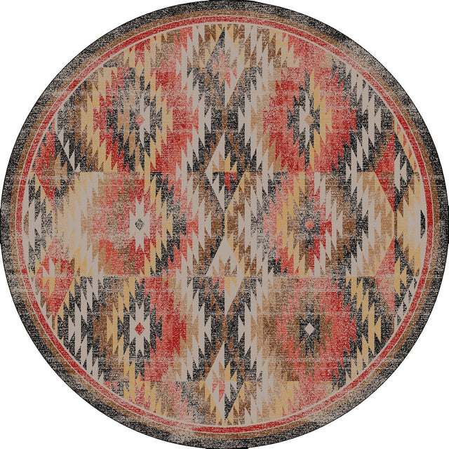 American Dakota Just Praying Distressed Red Rug